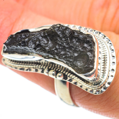 Czech Moldavite Rings handcrafted by Ana Silver Co - RING64117