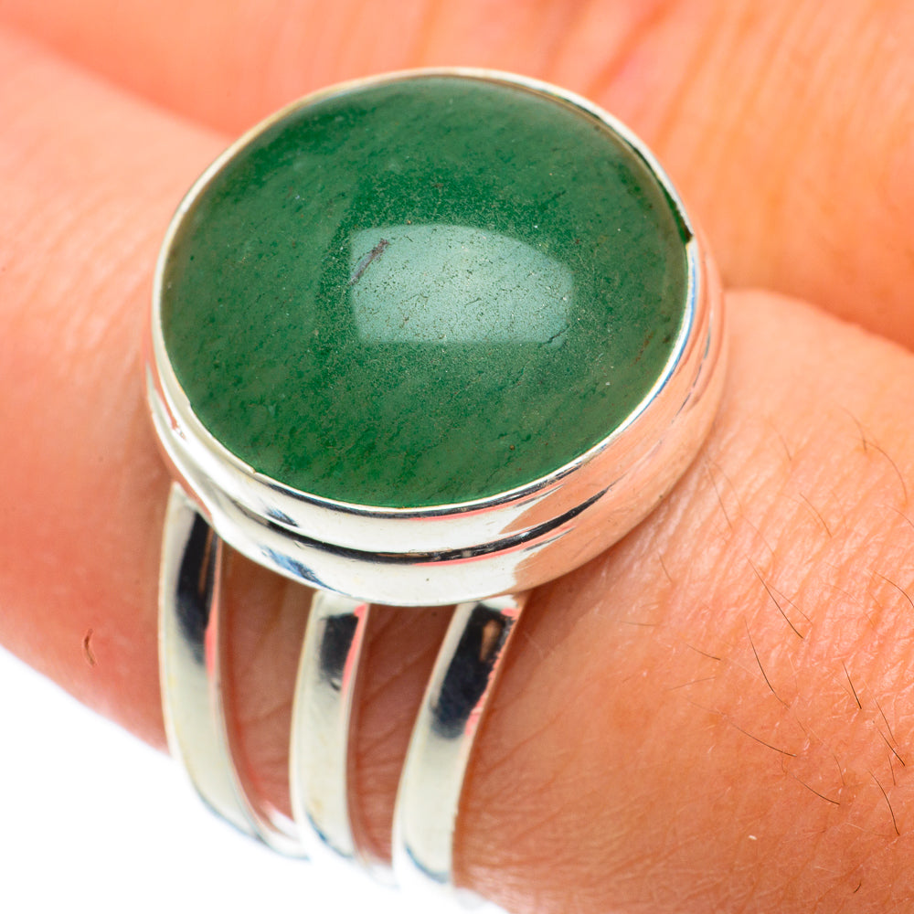 Green Aventurine Rings handcrafted by Ana Silver Co - RING64135