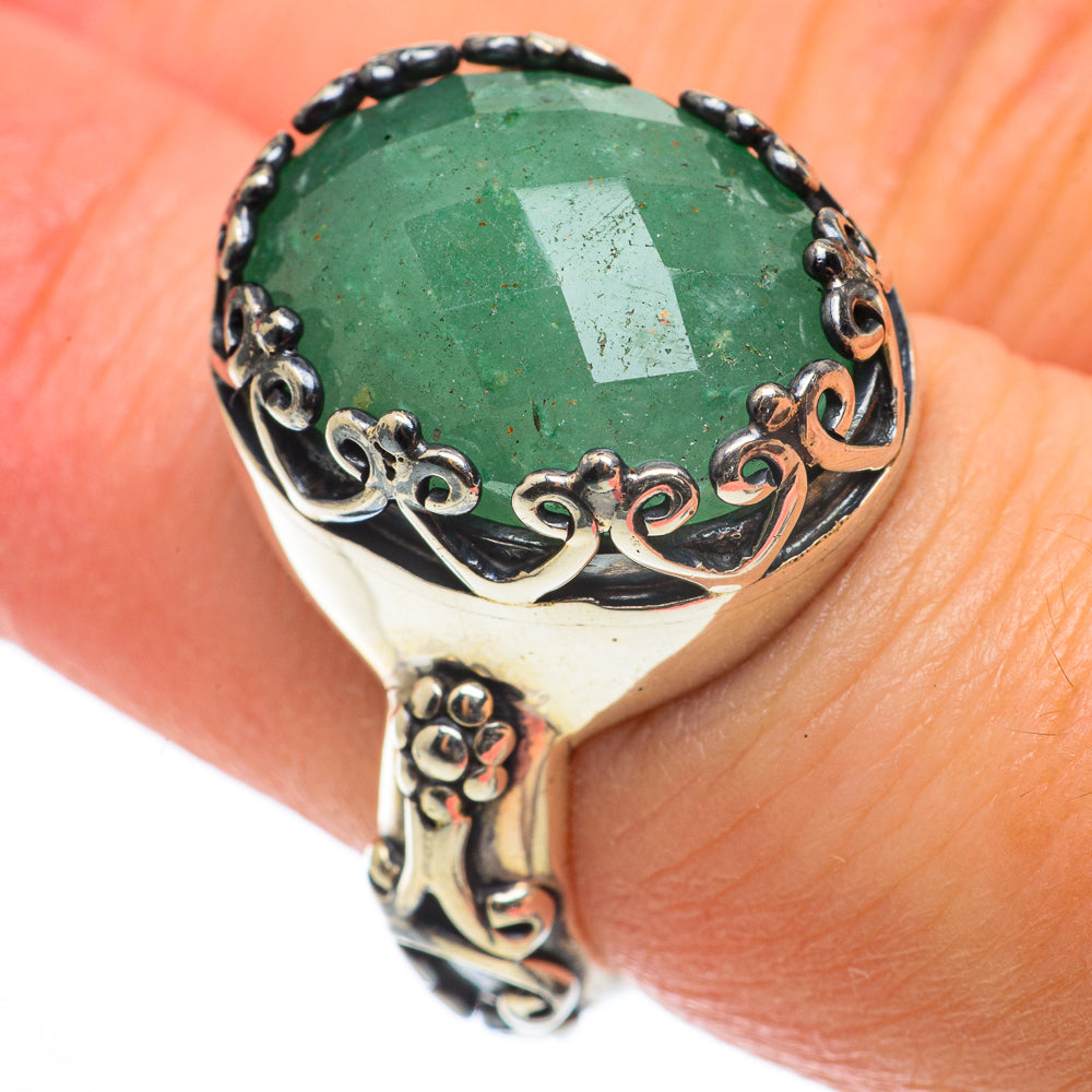 Green Aventurine Rings handcrafted by Ana Silver Co - RING64136