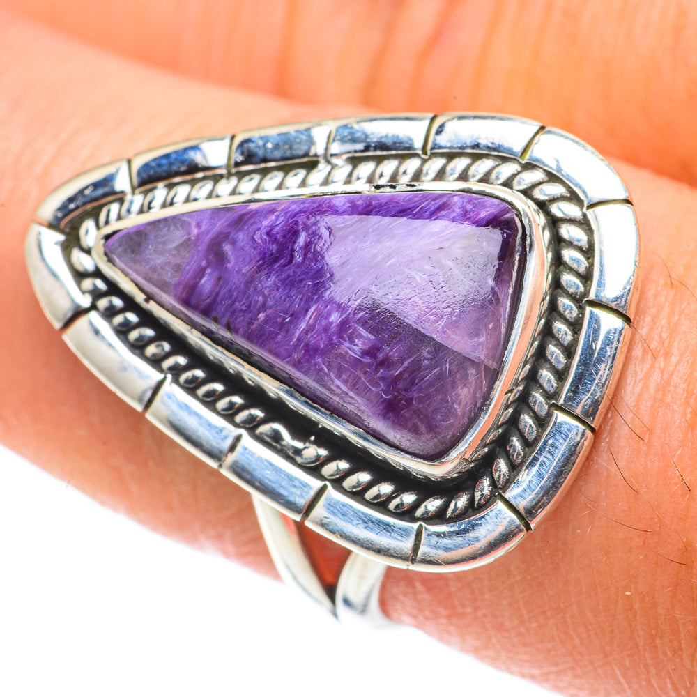 Charoite Rings handcrafted by Ana Silver Co - RING64145