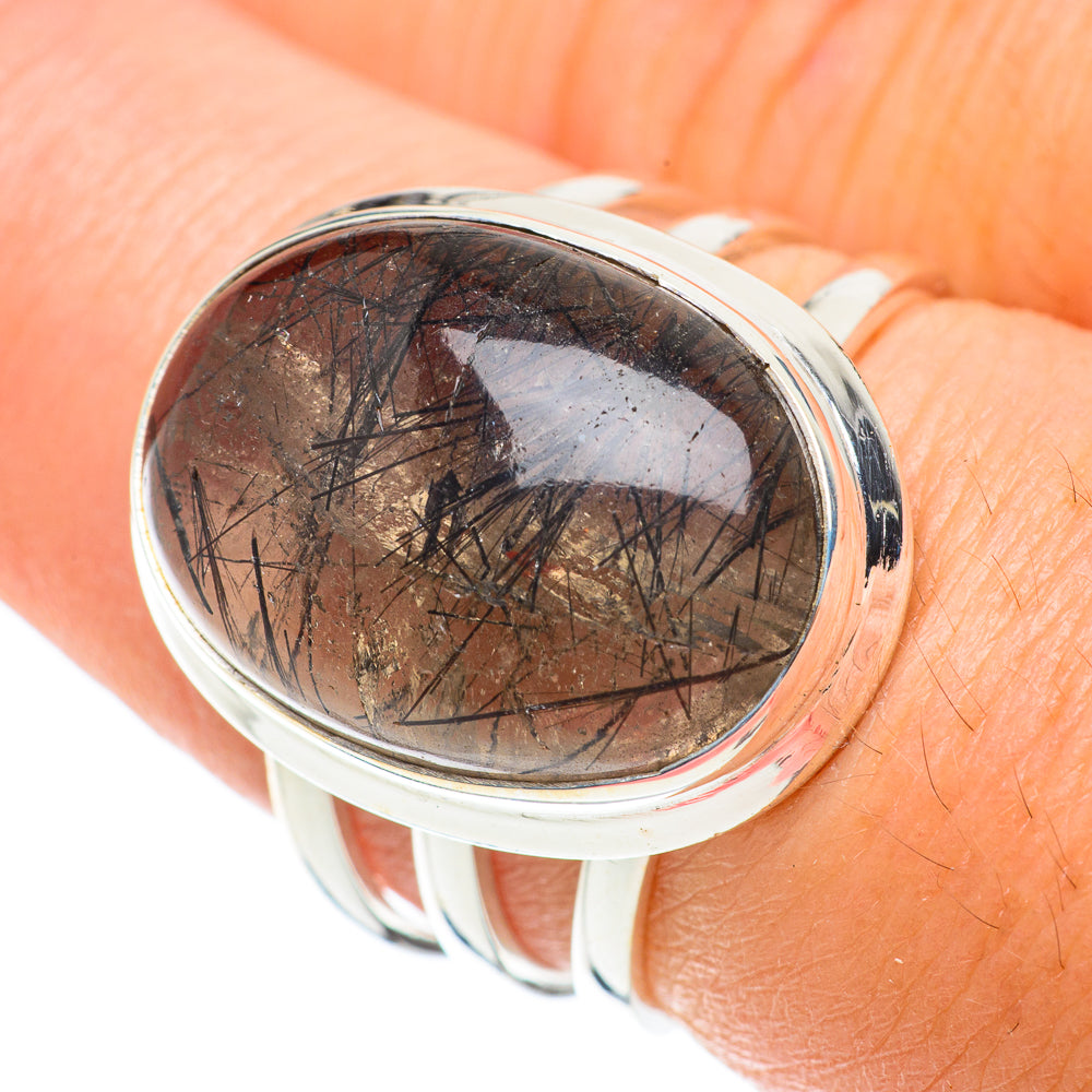 Tourmalinated Quartz Rings handcrafted by Ana Silver Co - RING64149