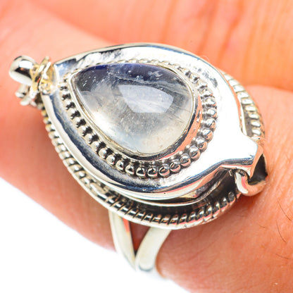 Rainbow Moonstone Rings handcrafted by Ana Silver Co - RING64152