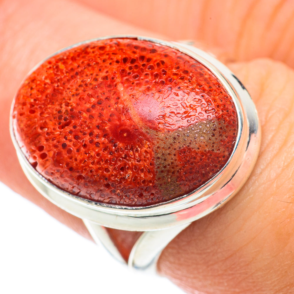 Sponge Coral Rings handcrafted by Ana Silver Co - RING64168