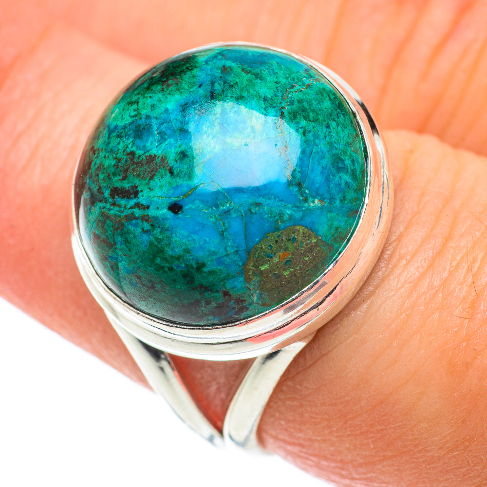 Chrysocolla Rings handcrafted by Ana Silver Co - RING64179