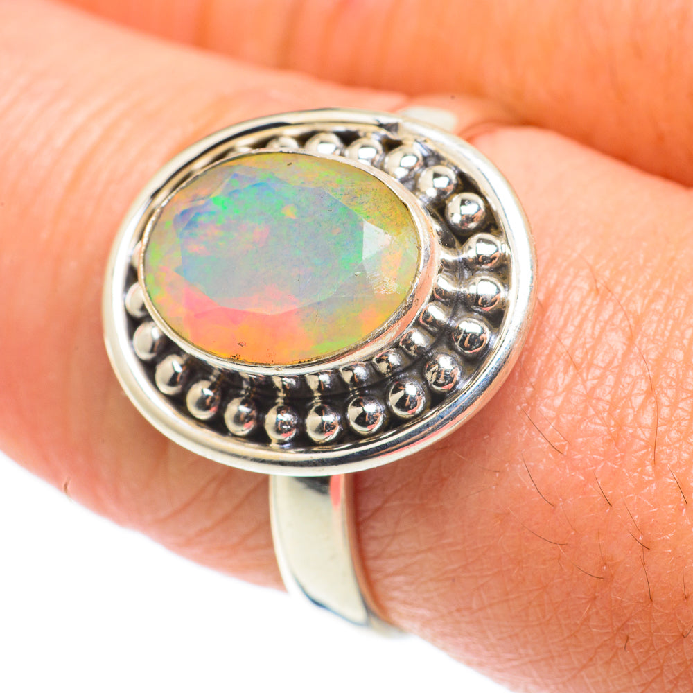 Ethiopian Opal Rings handcrafted by Ana Silver Co - RING64182