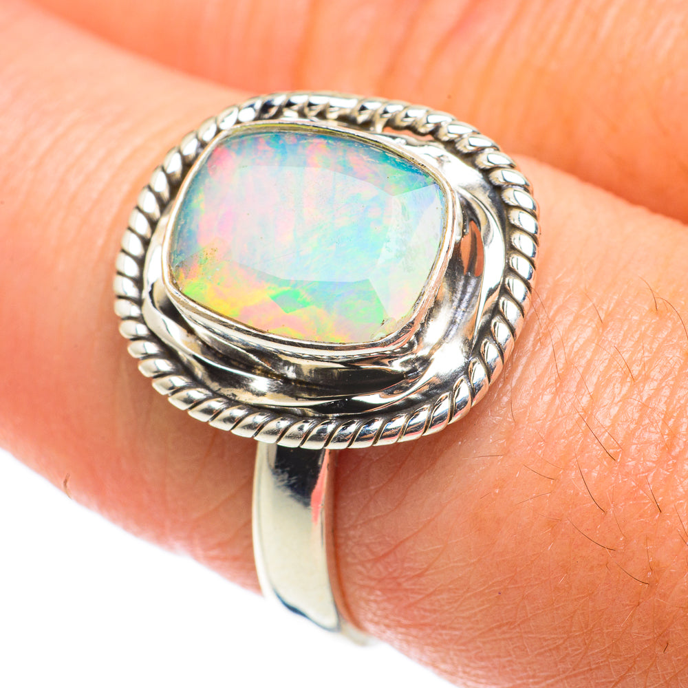 Ethiopian Opal Rings handcrafted by Ana Silver Co - RING64183