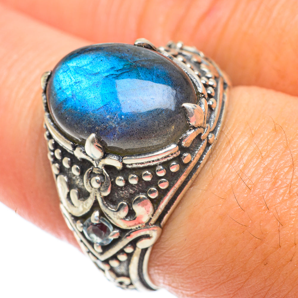 Labradorite Rings handcrafted by Ana Silver Co - RING64187