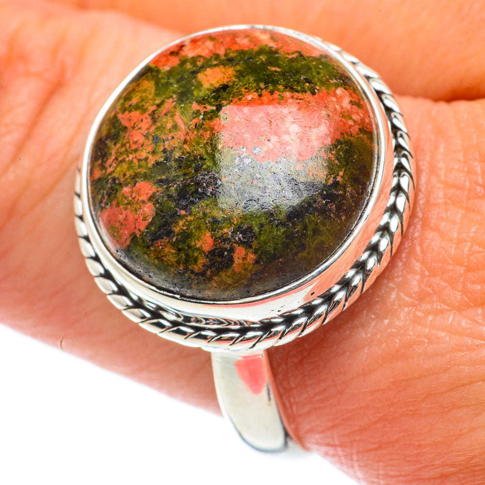 Unakite Rings handcrafted by Ana Silver Co - RING64189