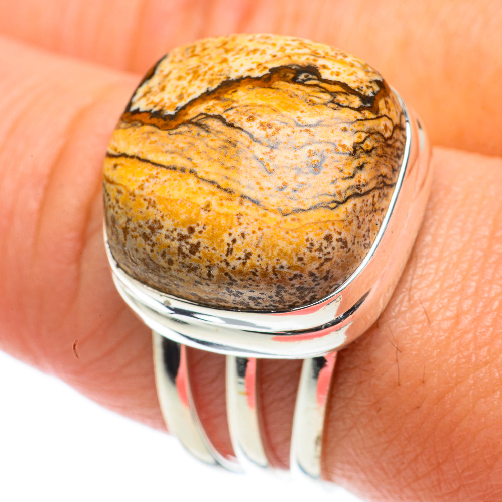 Picture Jasper Rings handcrafted by Ana Silver Co - RING64191