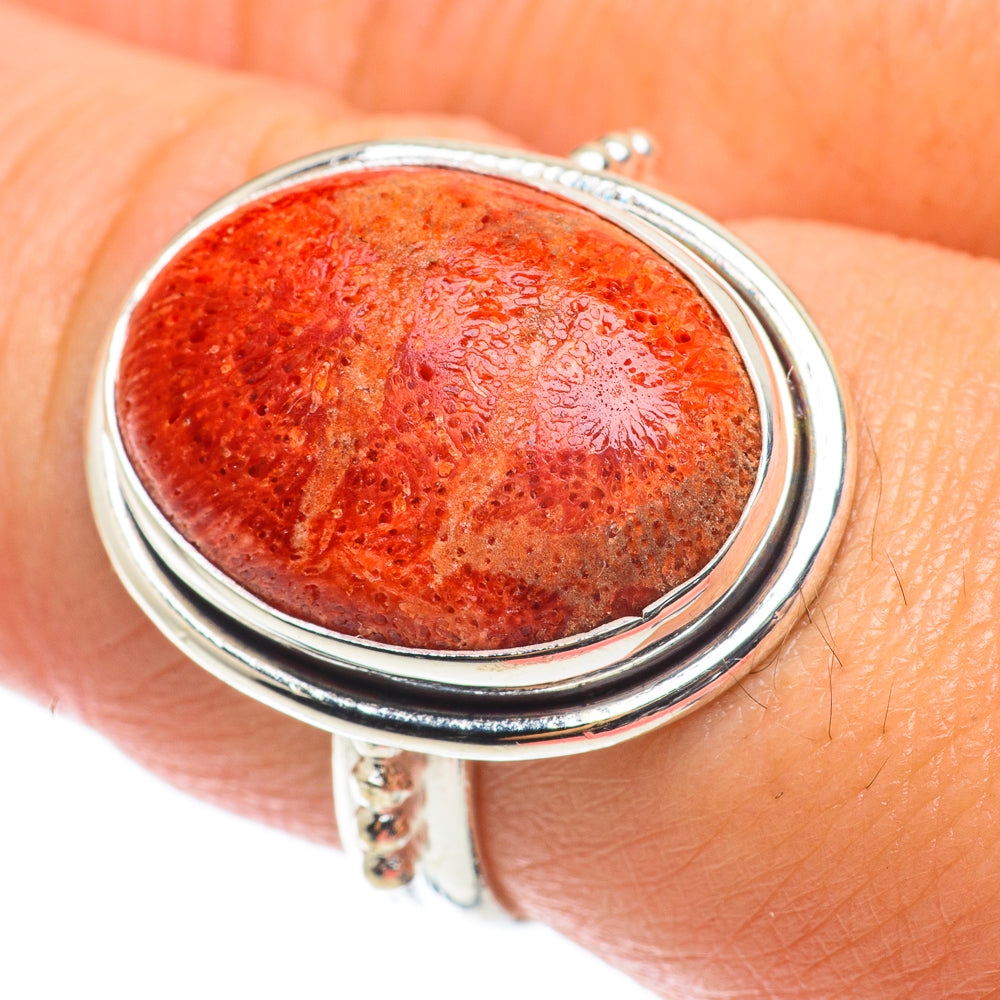 Sponge Coral Rings handcrafted by Ana Silver Co - RING64193