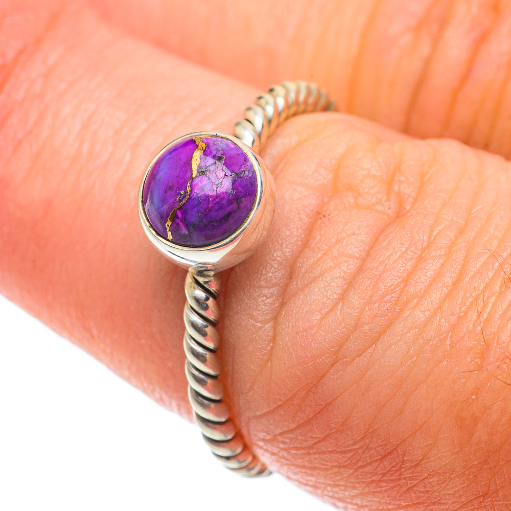 Purple Copper Composite Turquoise Rings handcrafted by Ana Silver Co - RING64198