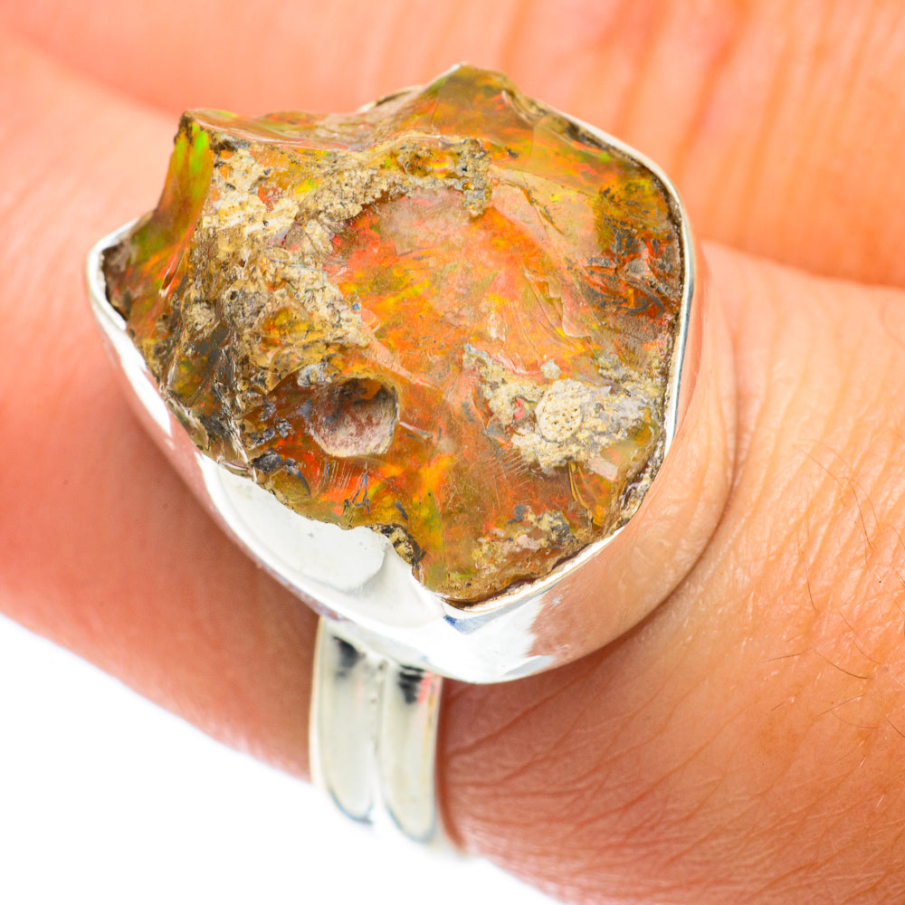 Ethiopian Opal Rings handcrafted by Ana Silver Co - RING64207