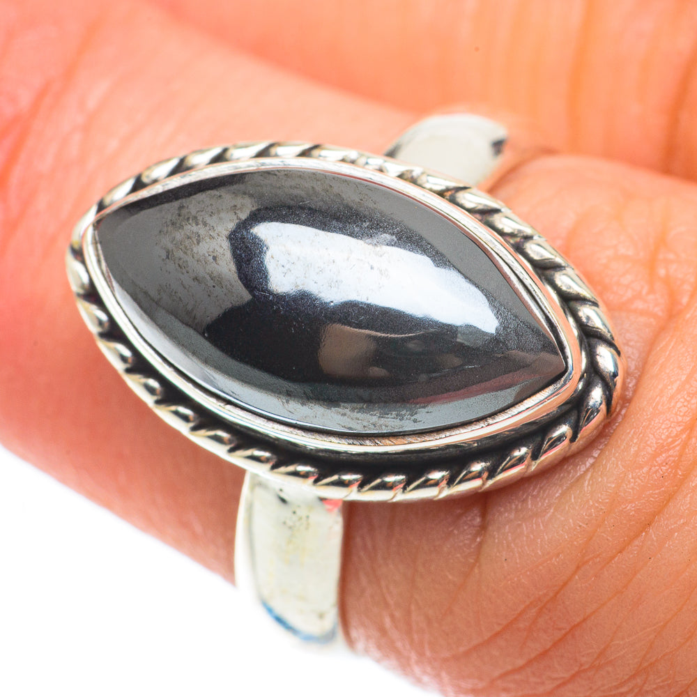 Hematite Rings handcrafted by Ana Silver Co - RING64209