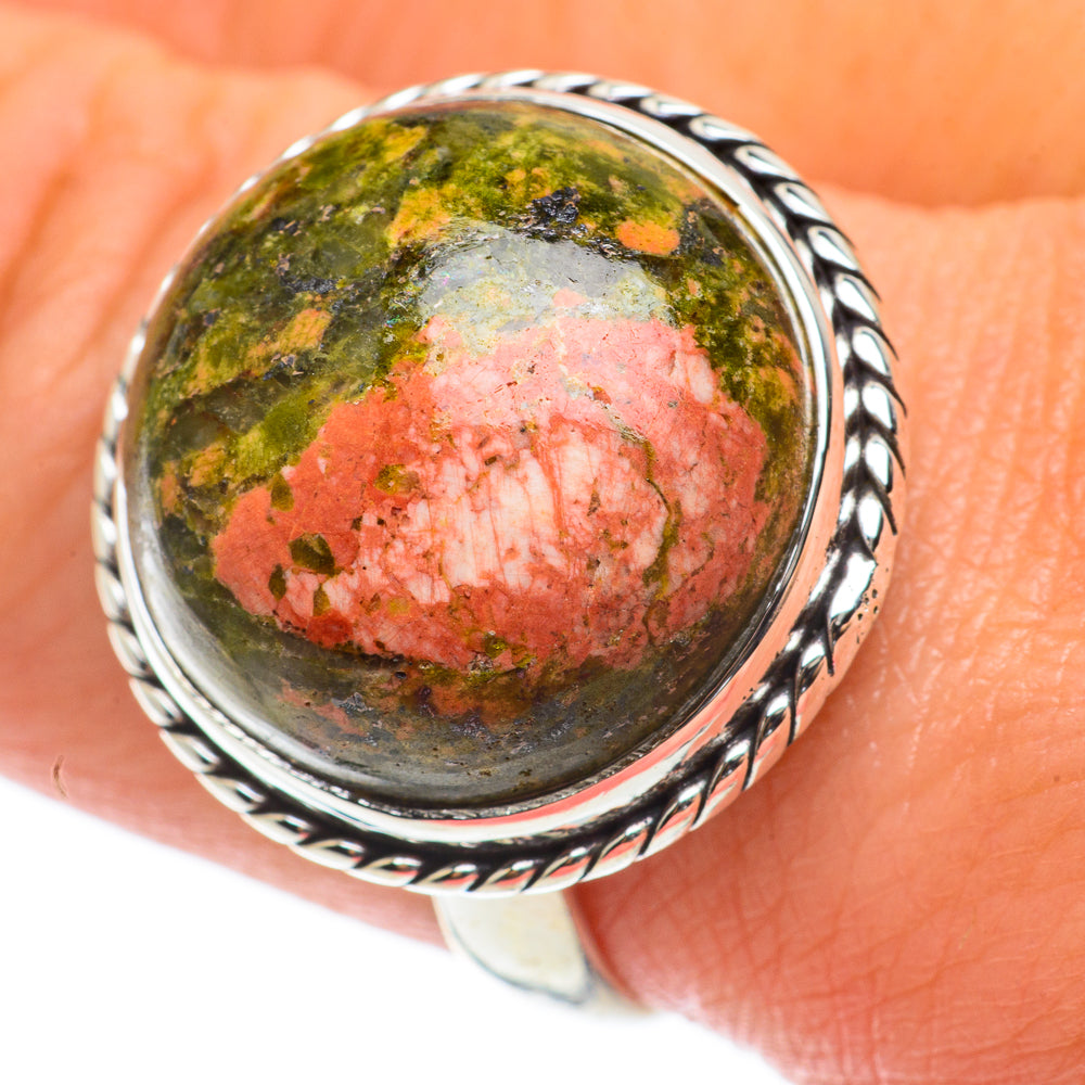 Unakite Rings handcrafted by Ana Silver Co - RING64215
