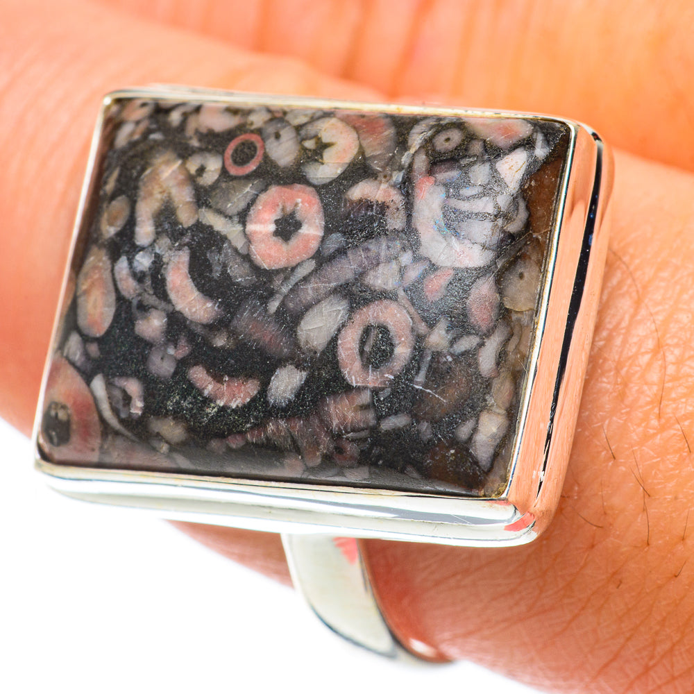 Crinoid Fossil Rings handcrafted by Ana Silver Co - RING64216