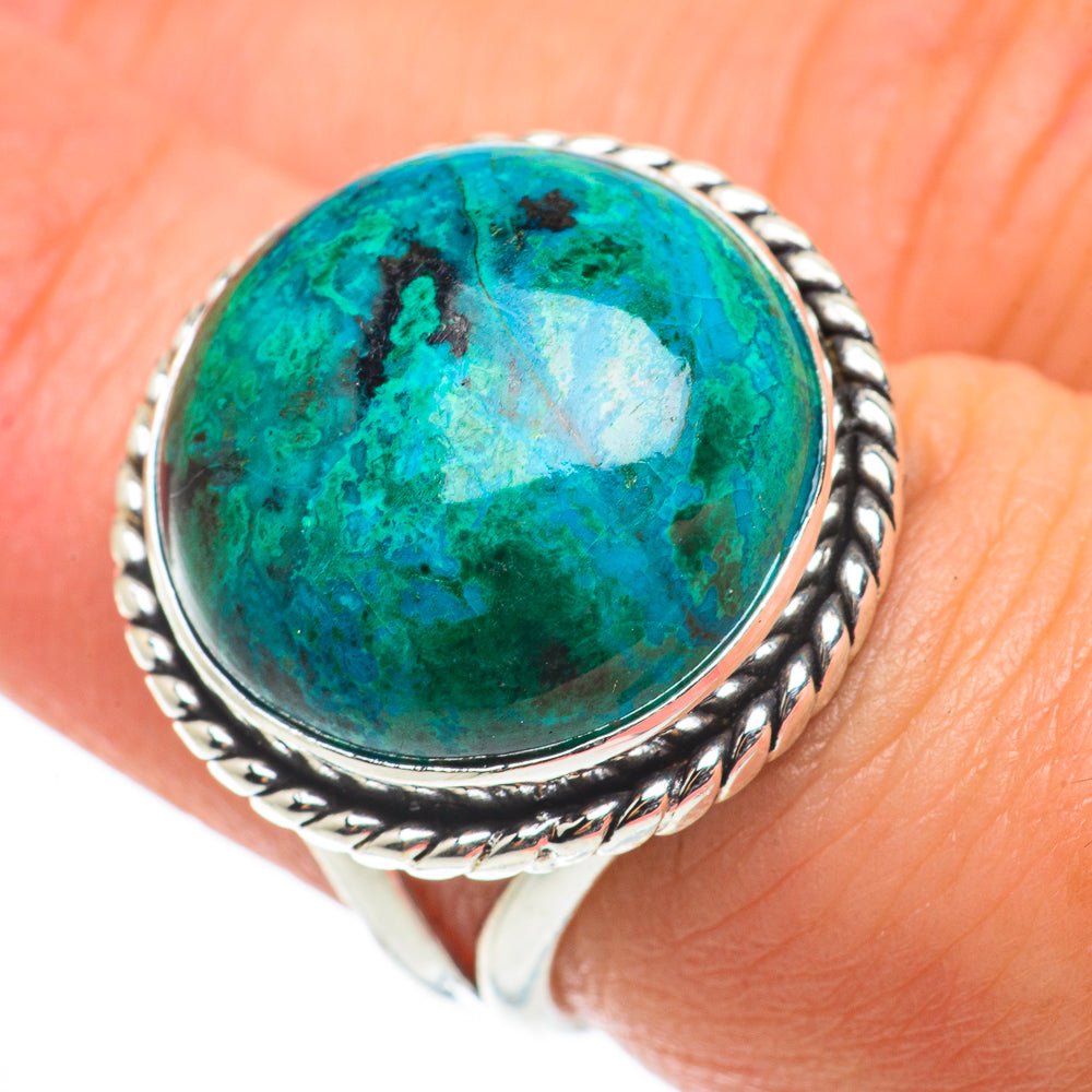 Chrysocolla Rings handcrafted by Ana Silver Co - RING64233
