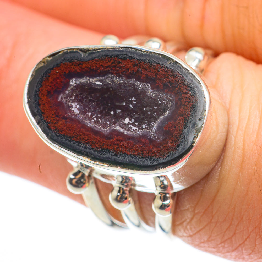 Coconut Geode Slice Rings handcrafted by Ana Silver Co - RING64239