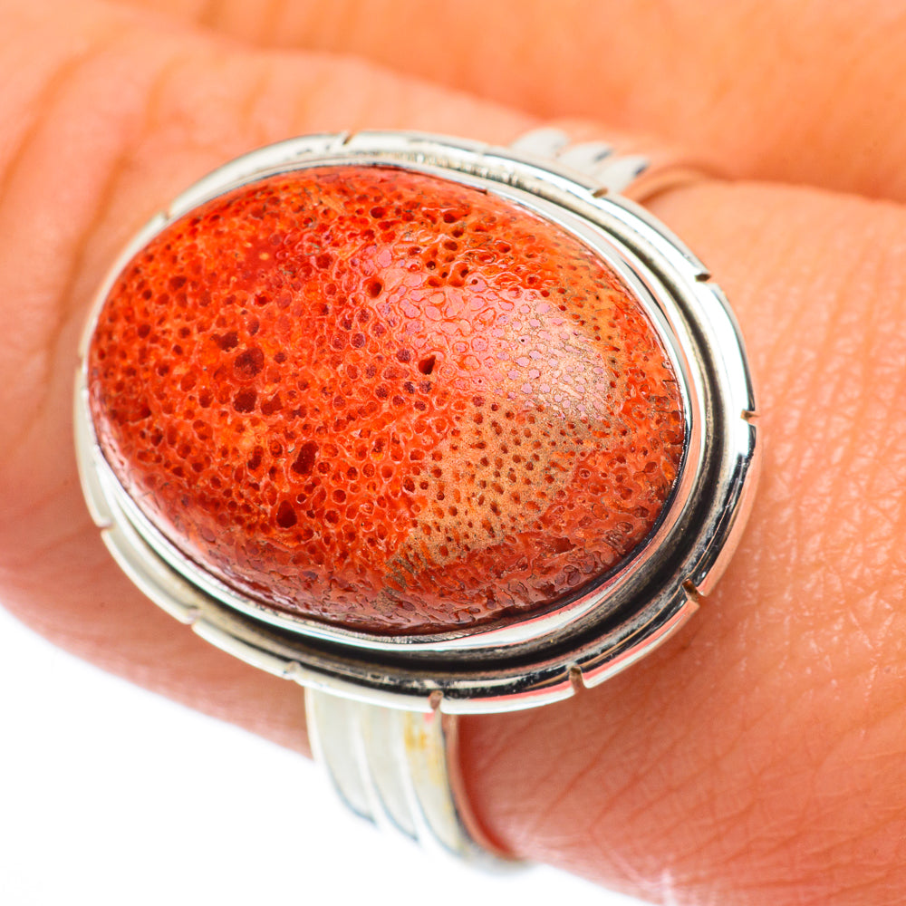 Sponge Coral Rings handcrafted by Ana Silver Co - RING64240