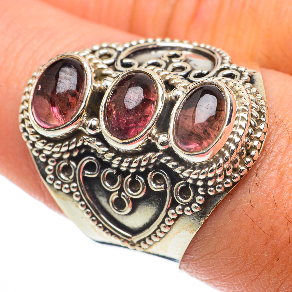 Pink Tourmaline Rings handcrafted by Ana Silver Co - RING64242