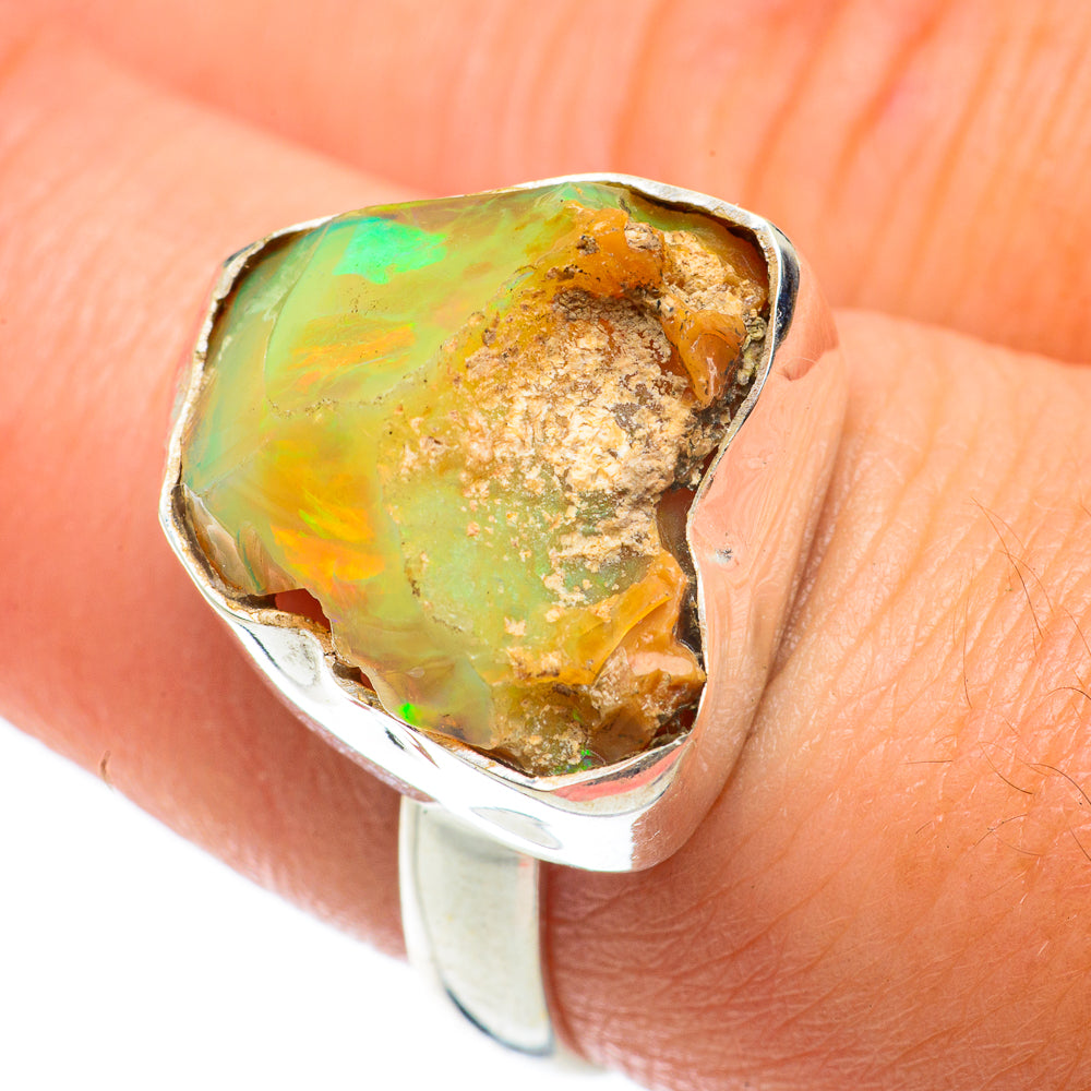 Ethiopian Opal Rings handcrafted by Ana Silver Co - RING64251