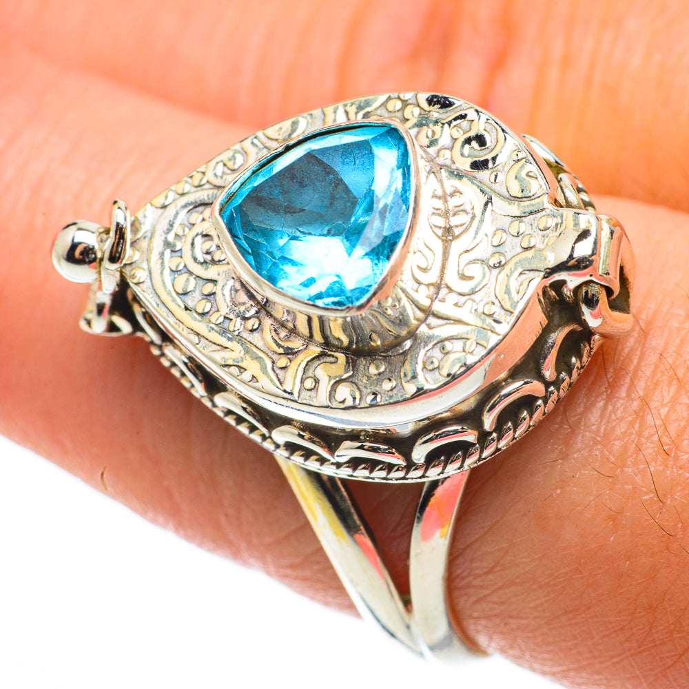 Blue Topaz Rings handcrafted by Ana Silver Co - RING64255