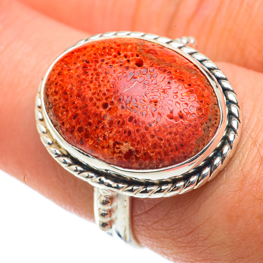 Sponge Coral Rings handcrafted by Ana Silver Co - RING64260
