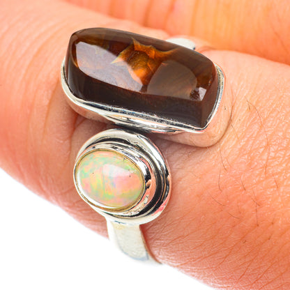 Mexican Fire Agate Rings handcrafted by Ana Silver Co - RING64270