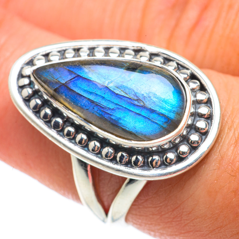 Labradorite Rings handcrafted by Ana Silver Co - RING64273