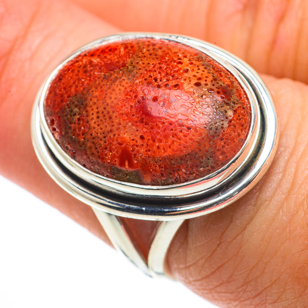 Sponge Coral Rings handcrafted by Ana Silver Co - RING64281