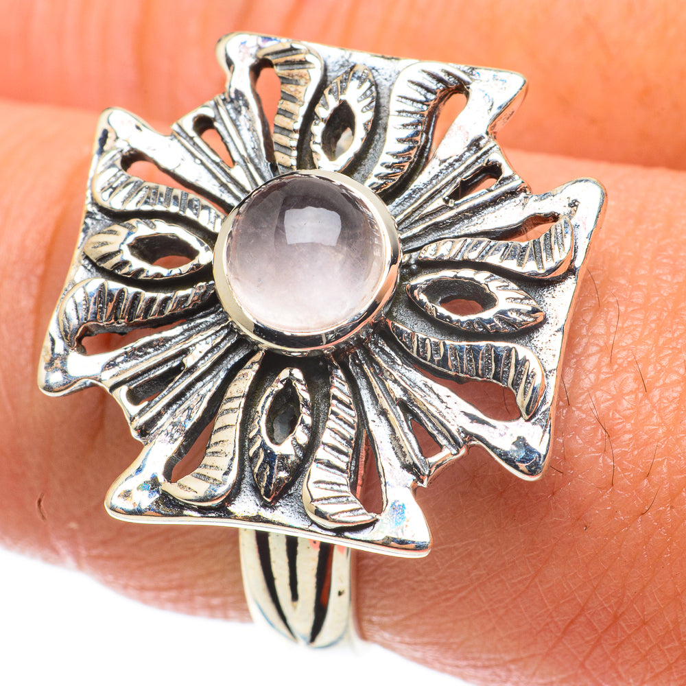 Rose Quartz Rings handcrafted by Ana Silver Co - RING64283