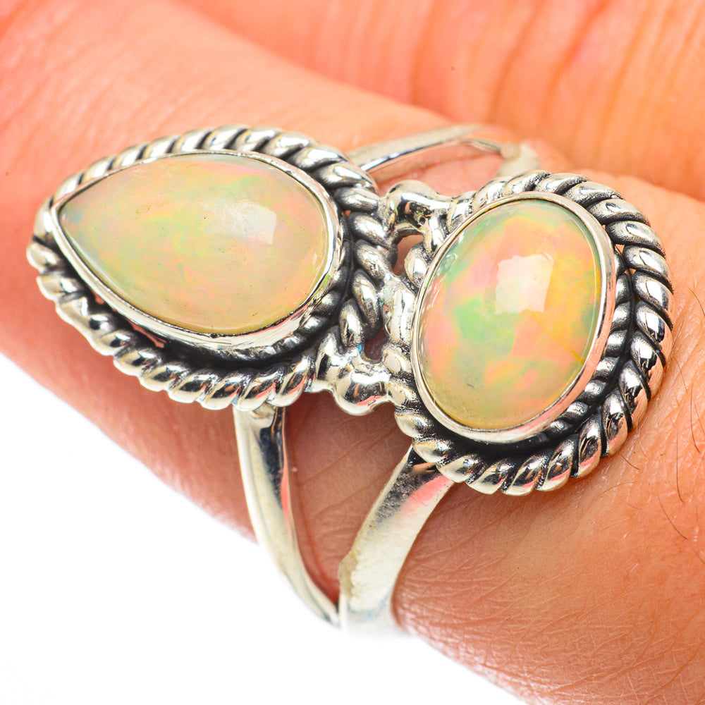 Ethiopian Opal Rings handcrafted by Ana Silver Co - RING64291