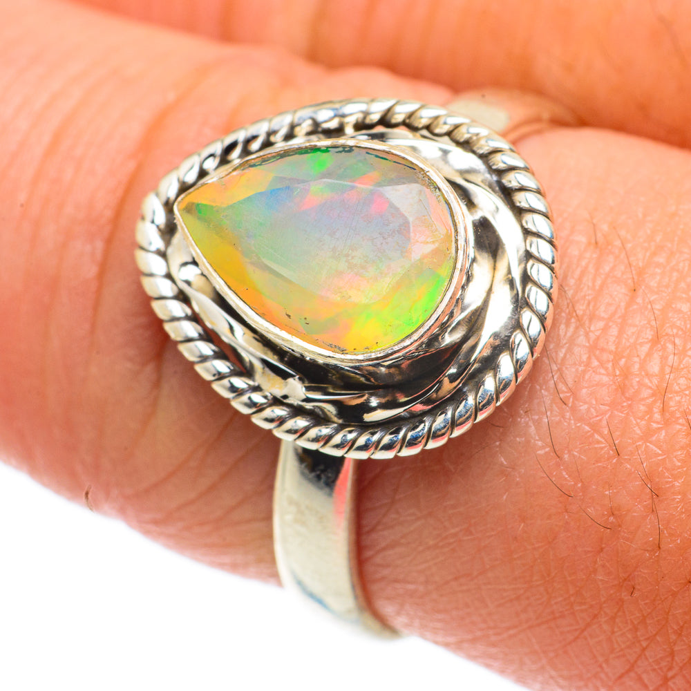 Ethiopian Opal Rings handcrafted by Ana Silver Co - RING64292