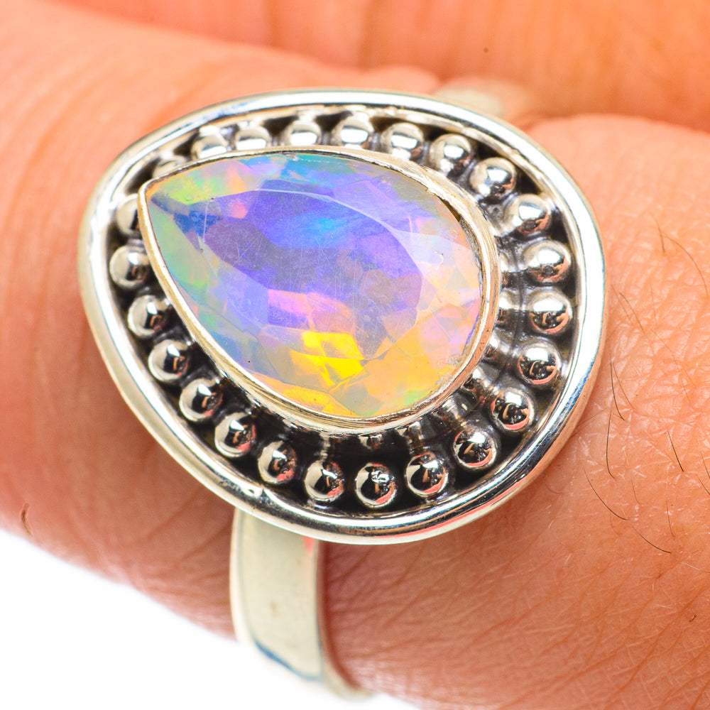 Ethiopian Opal Rings handcrafted by Ana Silver Co - RING64306