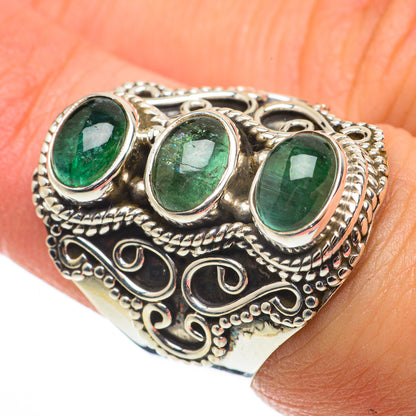 Green Tourmaline Rings handcrafted by Ana Silver Co - RING64325