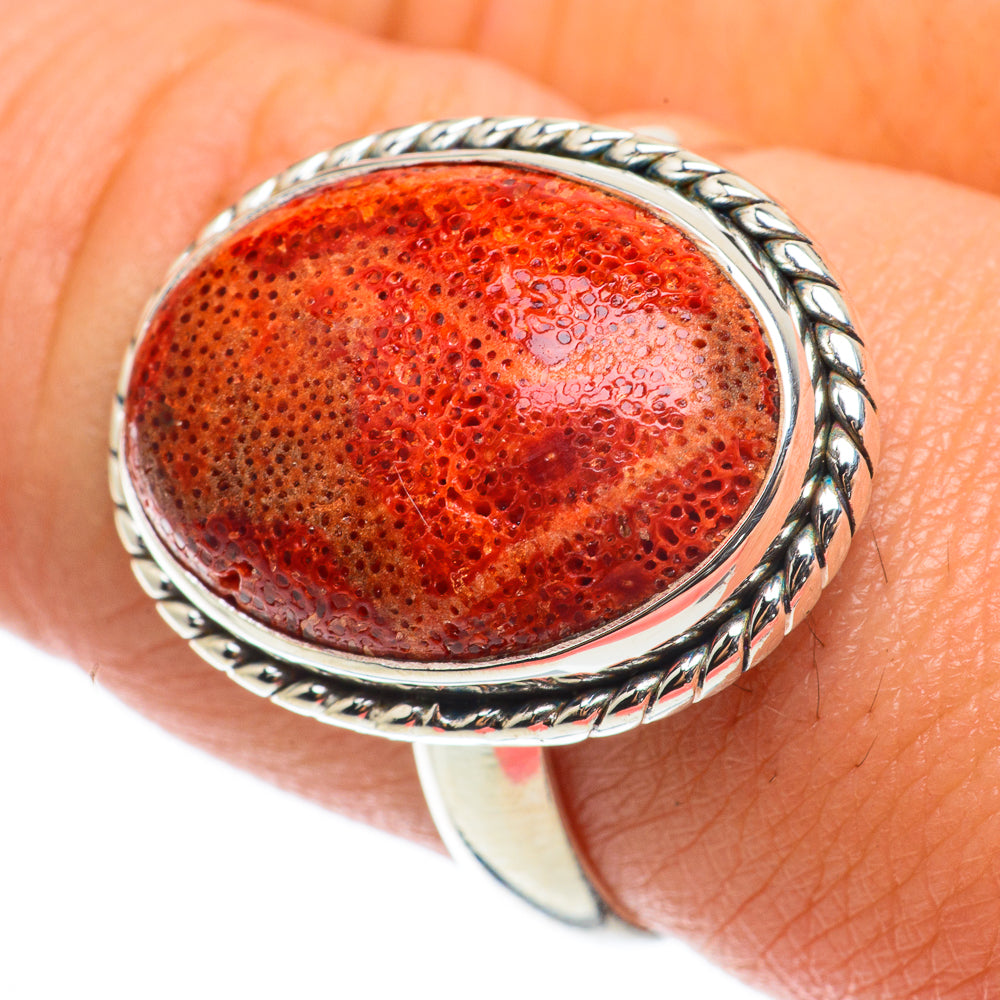 Sponge Coral Rings handcrafted by Ana Silver Co - RING64331