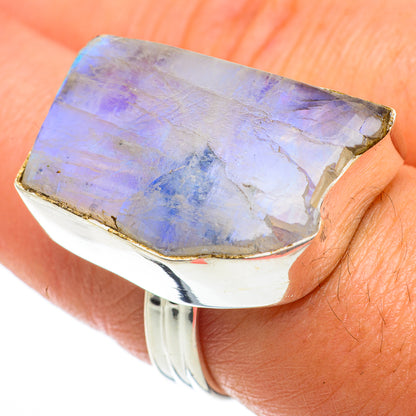 Rainbow Moonstone Rings handcrafted by Ana Silver Co - RING64342
