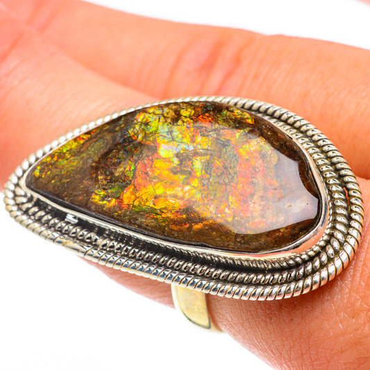 Ammolite Rings handcrafted by Ana Silver Co - RING64344