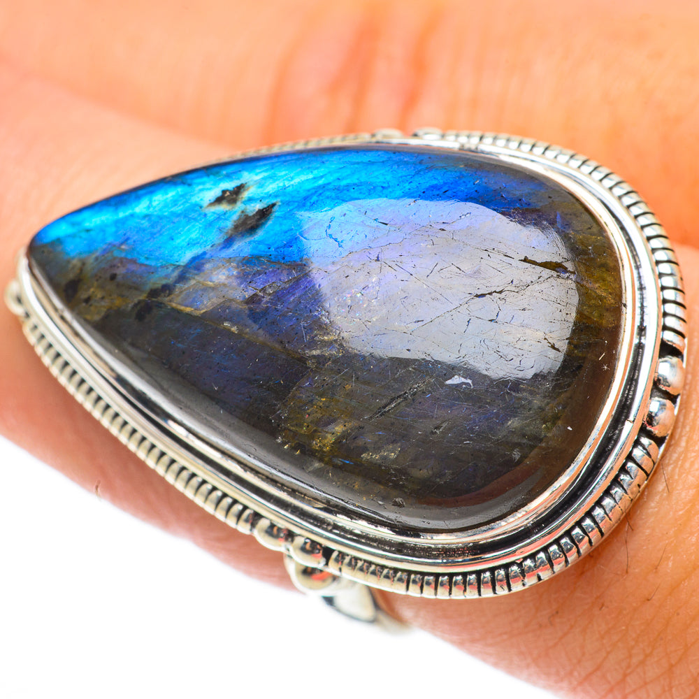 Labradorite Rings handcrafted by Ana Silver Co - RING64349