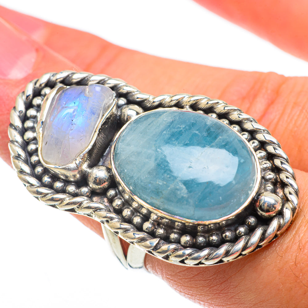 Aquamarine Rings handcrafted by Ana Silver Co - RING64350