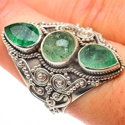 Green Aventurine Rings handcrafted by Ana Silver Co - RING64353