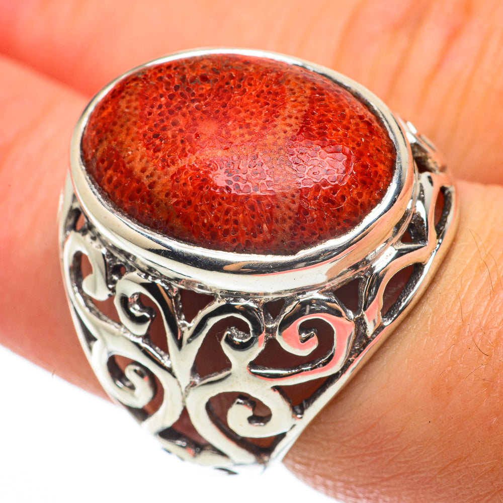 Sponge Coral Rings handcrafted by Ana Silver Co - RING64358