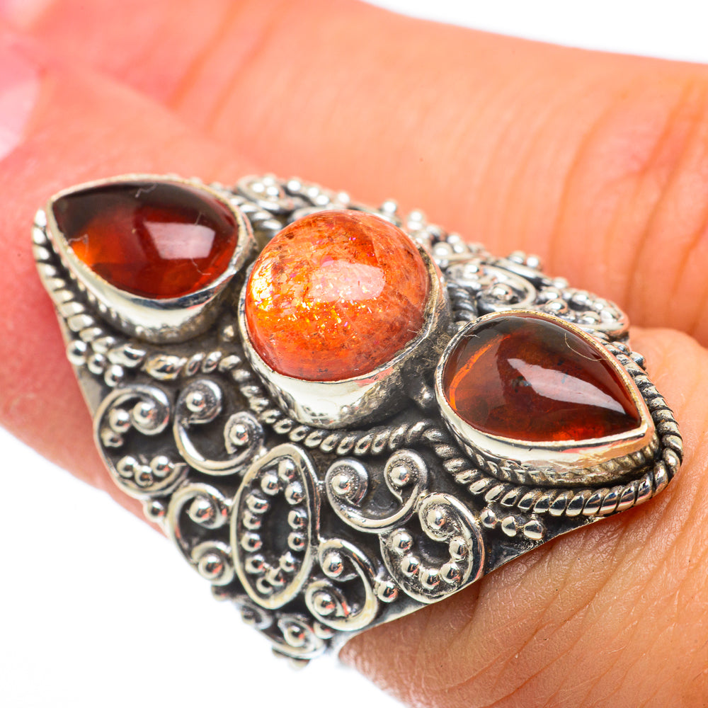 Sunstone Rings handcrafted by Ana Silver Co - RING64360