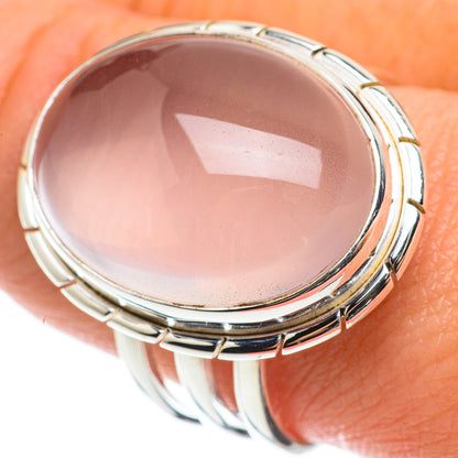 Rose Quartz Rings handcrafted by Ana Silver Co - RING64362