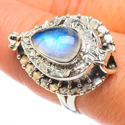 Rainbow Moonstone Rings handcrafted by Ana Silver Co - RING64373