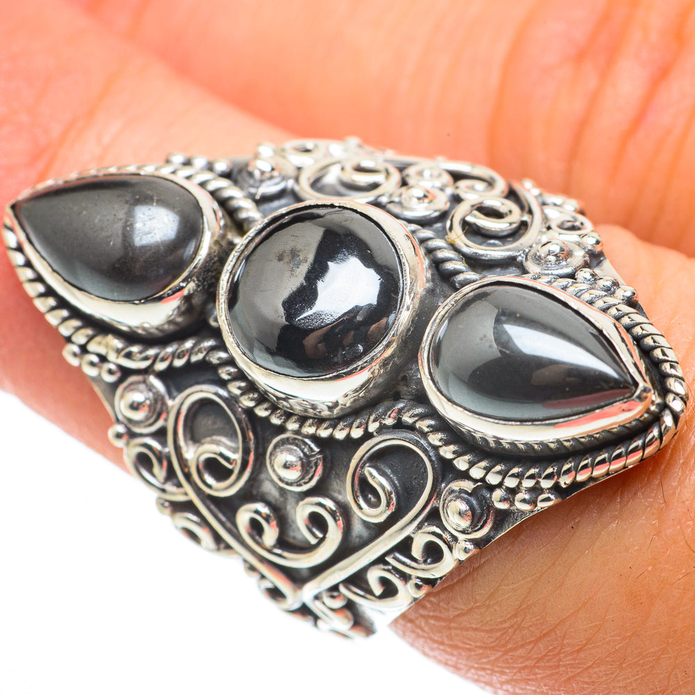 Hematite Rings handcrafted by Ana Silver Co - RING64377