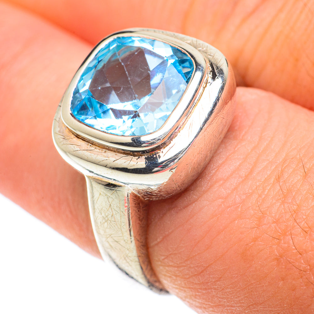 Blue Topaz Rings handcrafted by Ana Silver Co - RING64382