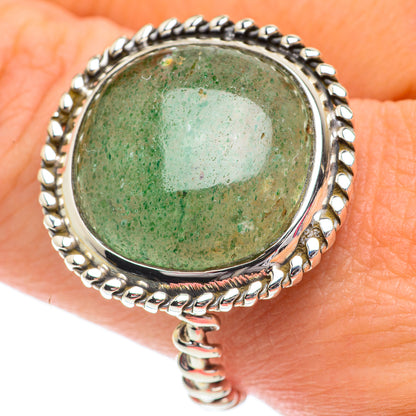 Green Aventurine Rings handcrafted by Ana Silver Co - RING64386