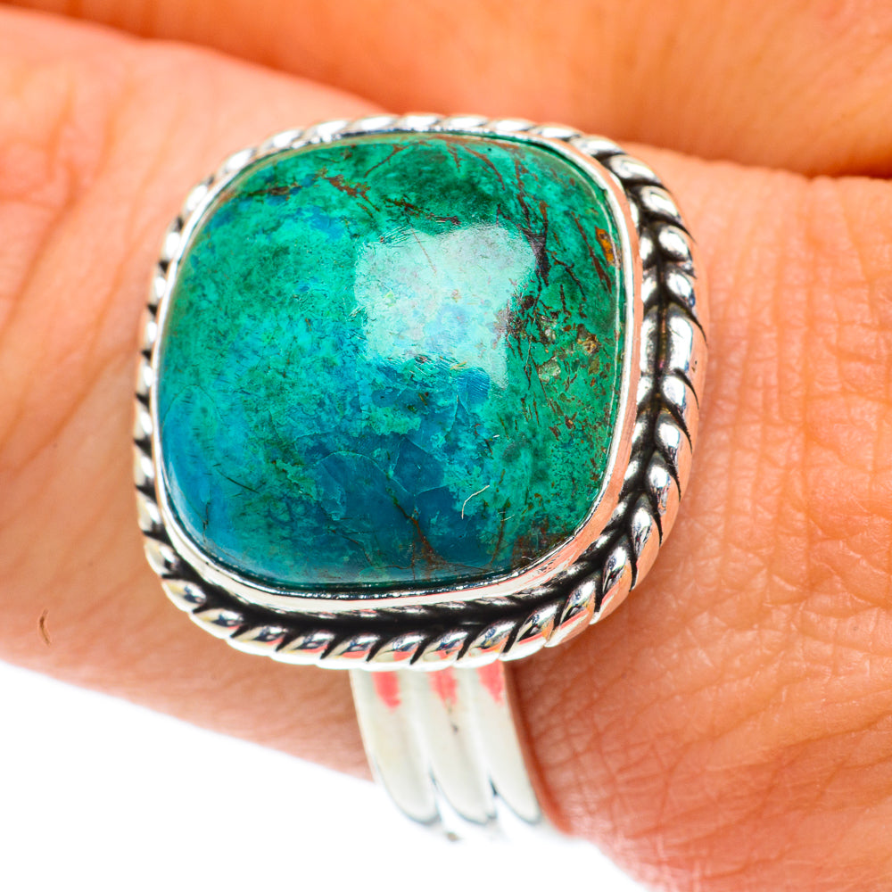 Chrysocolla Rings handcrafted by Ana Silver Co - RING64387