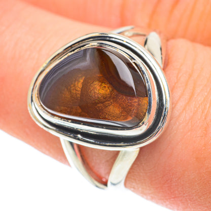 Mexican Fire Agate Rings handcrafted by Ana Silver Co - RING64389