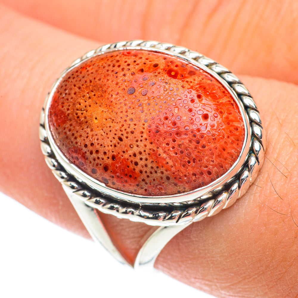 Sponge Coral Rings handcrafted by Ana Silver Co - RING64390